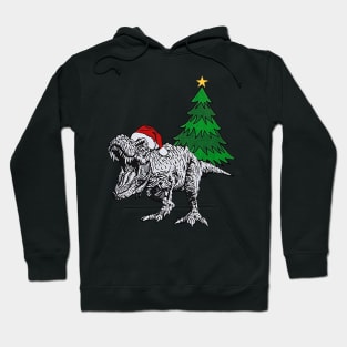 Tree Rex Dinosaur Christmas T-Shirt Funny T-Rex Hoodie